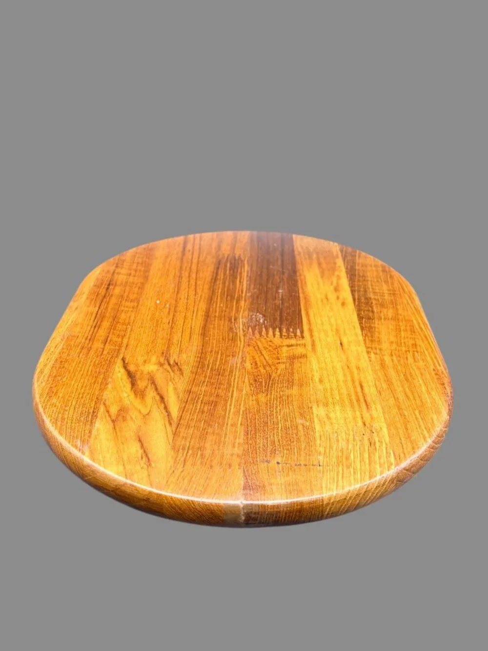 Vintage Teak Wood Cheese Board Glass Dome Marble Insert Serving Tray MCM